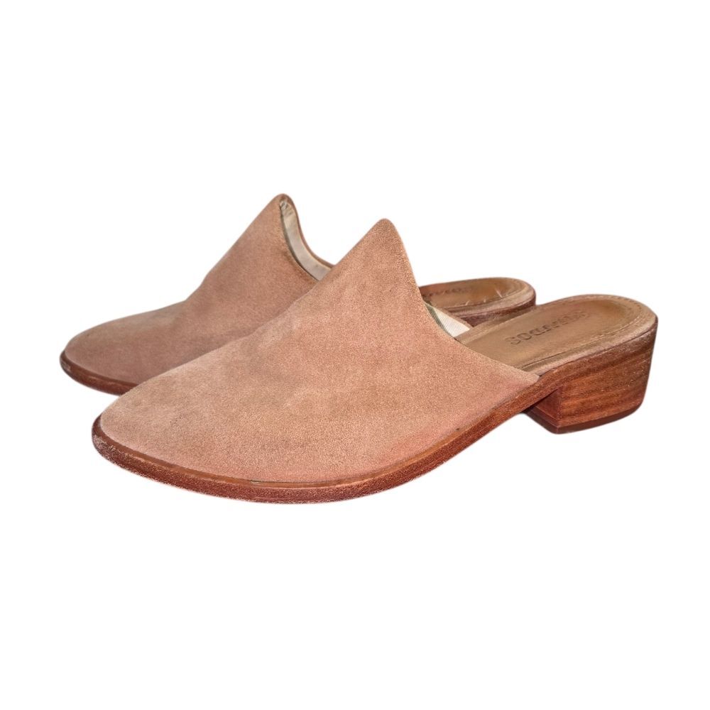 Soludos Tan Suede Venetian Mule Clog Size 6 Women's - Picture 2 of 9